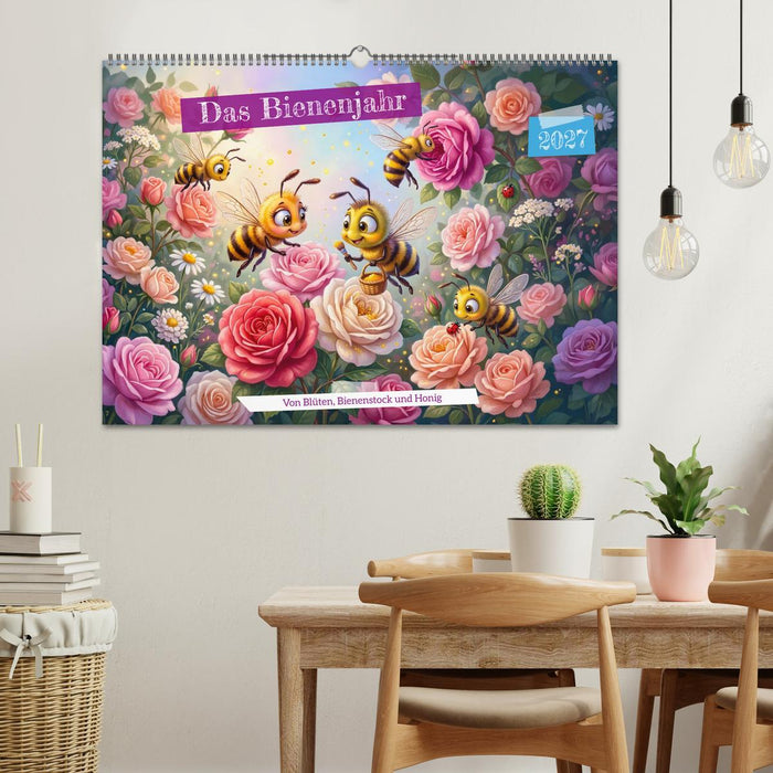 Das Bienenjahr - Von Blüten, Bienenstock und Honig (CALVENDO Wandkalender 2027)
