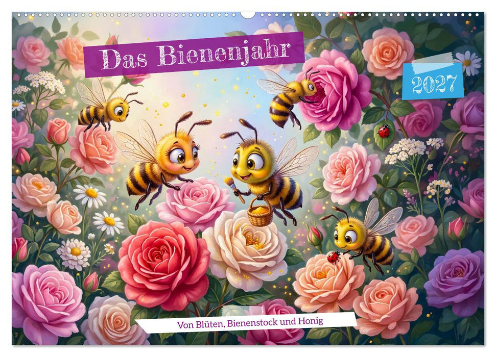Das Bienenjahr - Von Blüten, Bienenstock und Honig (CALVENDO Wandkalender 2027)