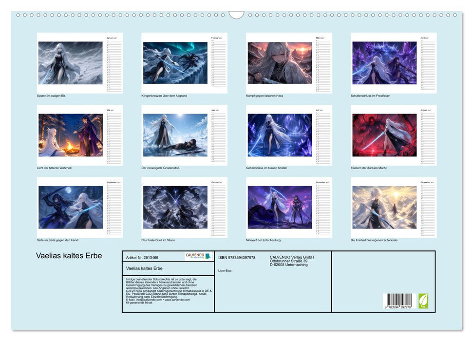 Vaelias kaltes Erbe (CALVENDO Wandkalender 2027)