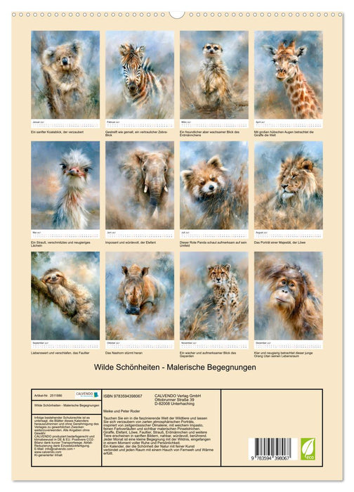 Wilde Schönheiten - Malerische Begegnungen (CALVENDO Premium Wandkalender 2027)