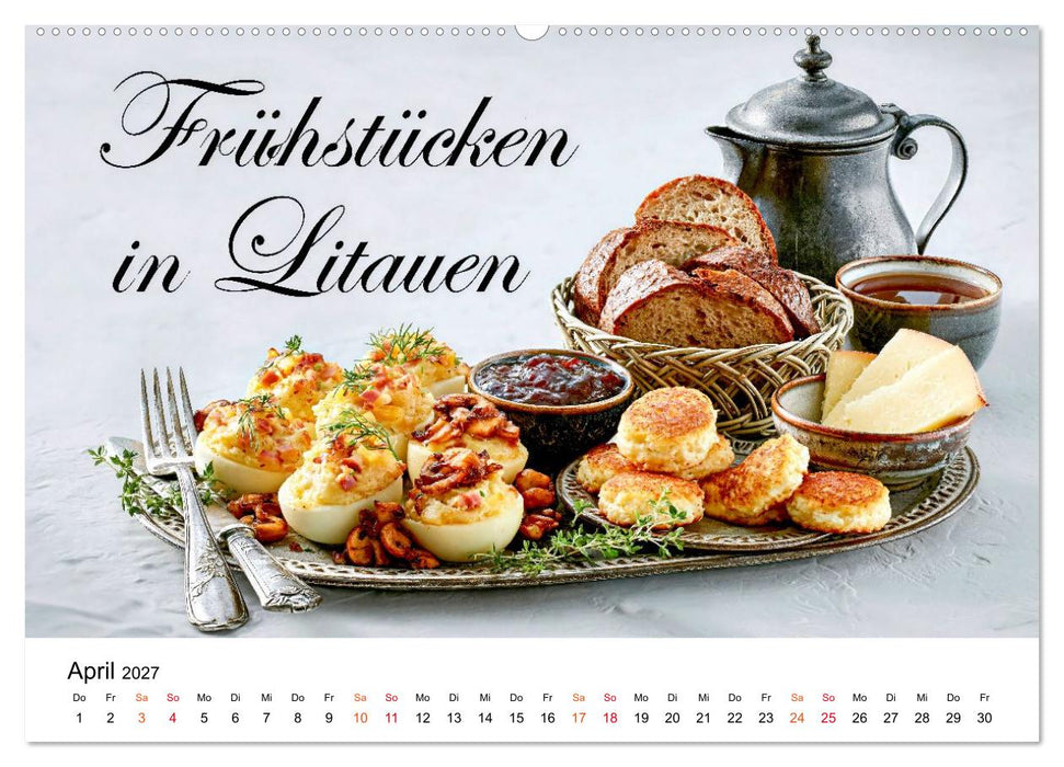 Frühstücksreise durch Europa (CALVENDO Premium Wandkalender 2027)