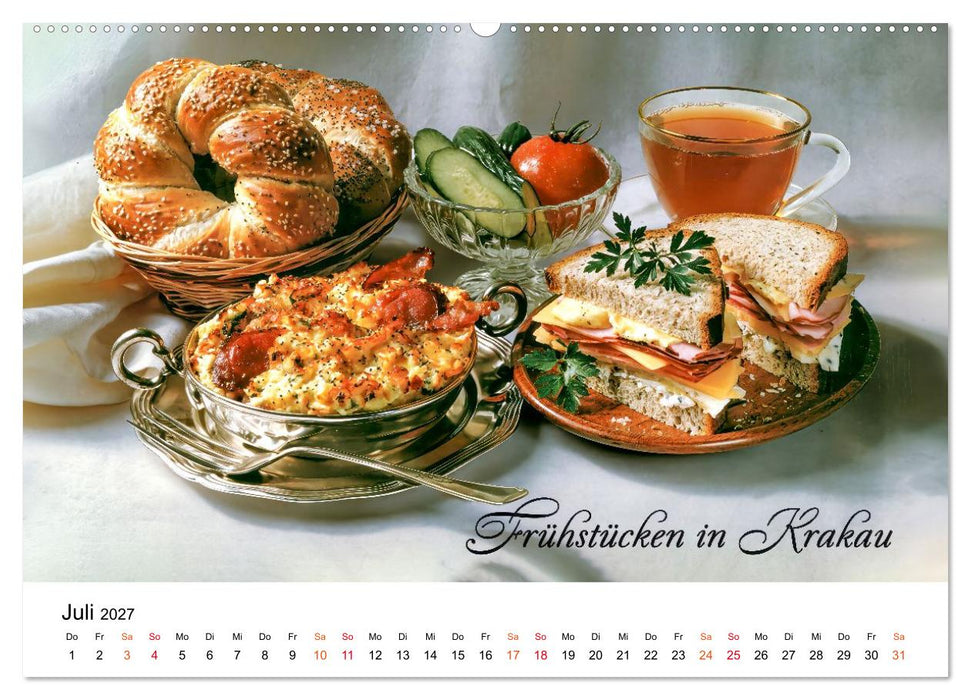 Frühstücksreise durch Europa (CALVENDO Premium Wandkalender 2027)