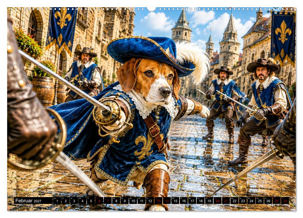 Beagle auf Zeitreise (CALVENDO Wandkalender 2027)