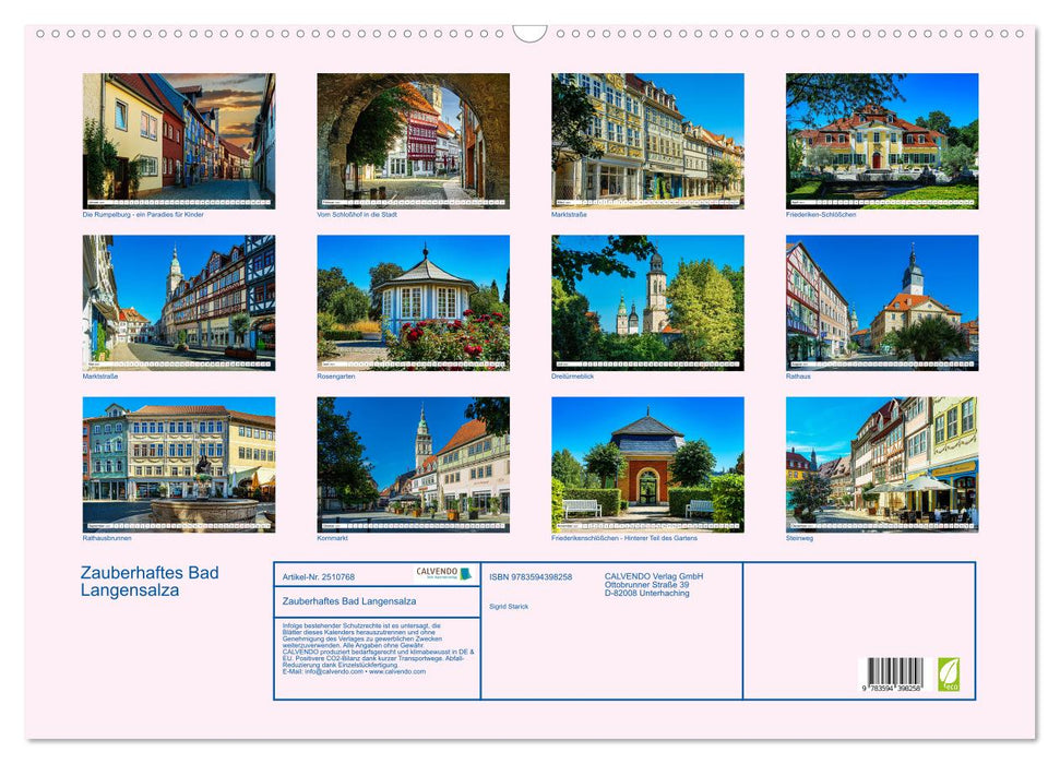Zauberhaftes Bad Langensalza (CALVENDO Wandkalender 2027)
