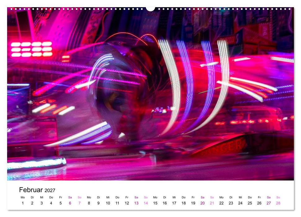 Lichter des Jahrmarkts in Langzeitbelichtung (CALVENDO Premium Wandkalender 2027)