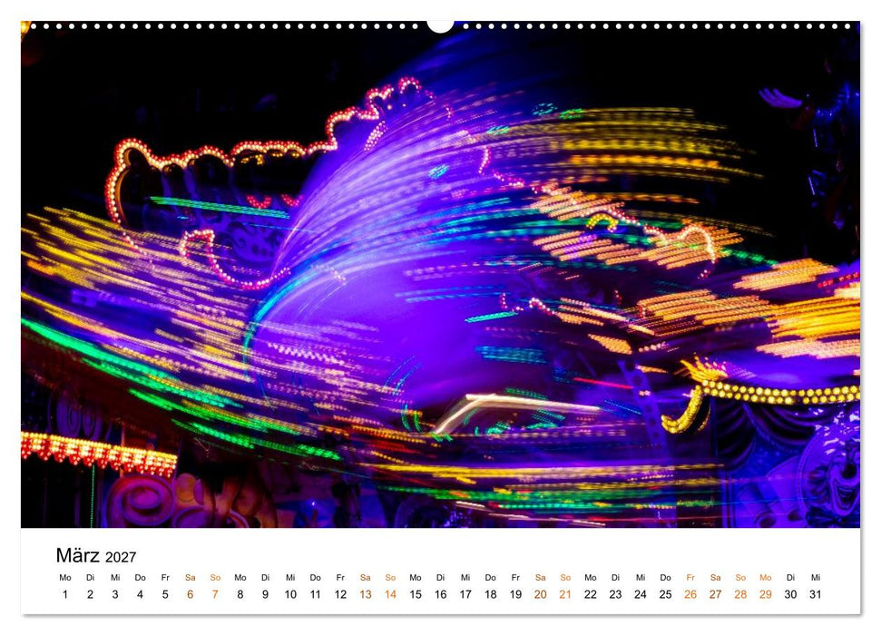 Lichter des Jahrmarkts in Langzeitbelichtung (CALVENDO Premium Wandkalender 2027)
