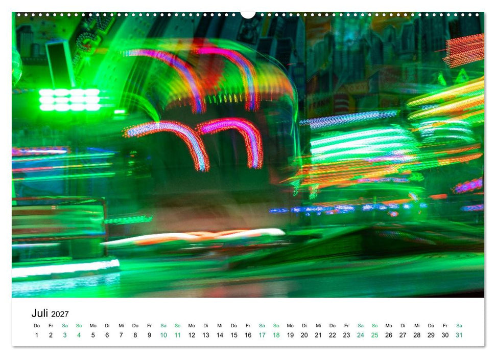 Lichter des Jahrmarkts in Langzeitbelichtung (CALVENDO Premium Wandkalender 2027)