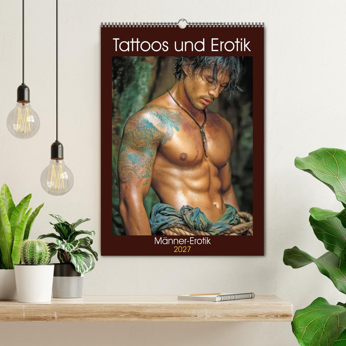 Tattoos und Erotik - Männer-Erotik (CALVENDO Wandkalender 2027)