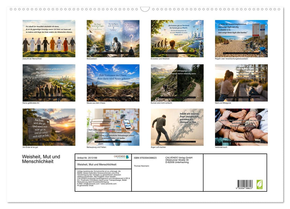 Weisheit, Mut und Menschlichkeit (CALVENDO Wandkalender 2027)