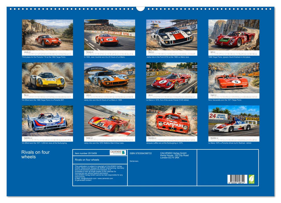 Rivals on four wheels (CALVENDO Monthly Calendar 2027)