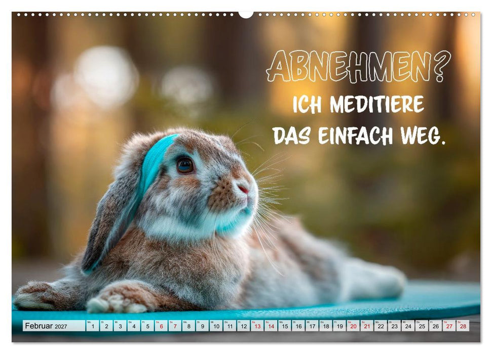 Kaninchen - Hoppel dich locker (CALVENDO Premium Wandkalender 2027)