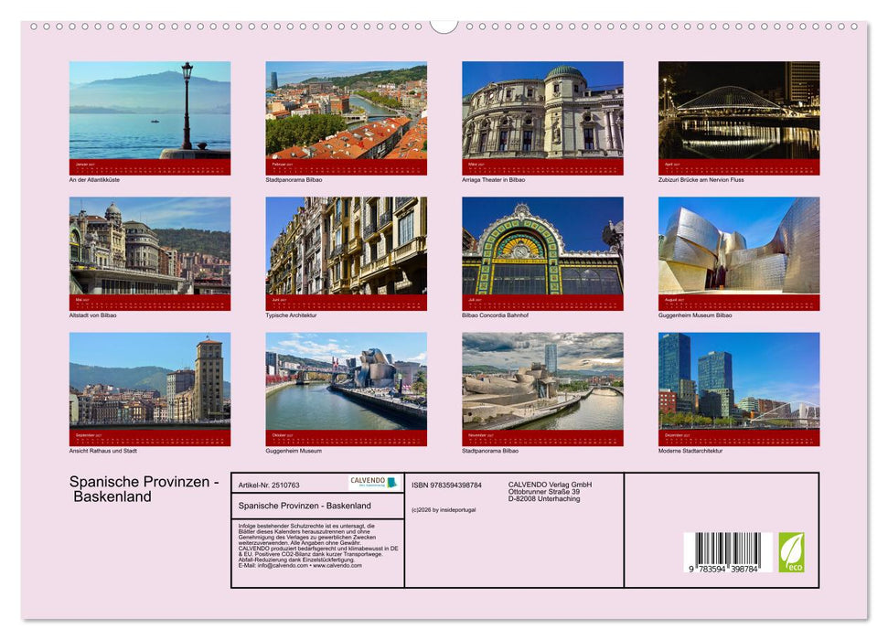 Spanische Provinzen - Baskenland (CALVENDO Premium Wandkalender 2027)