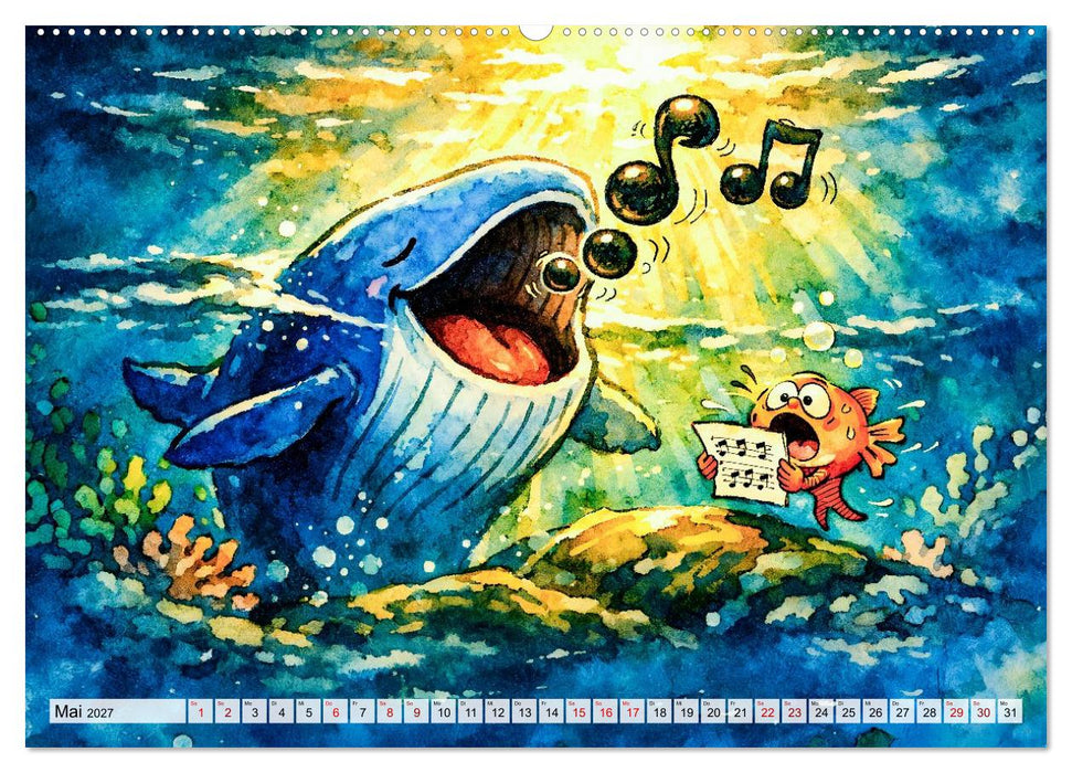 Ozean-Orcheste - Musizierende Meerestiere (CALVENDO Wandkalender 2027)
