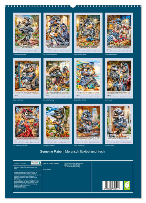 Gemeine Raben. Moralisch flexibel und frech (CALVENDO Premium Wandkalender 2027)