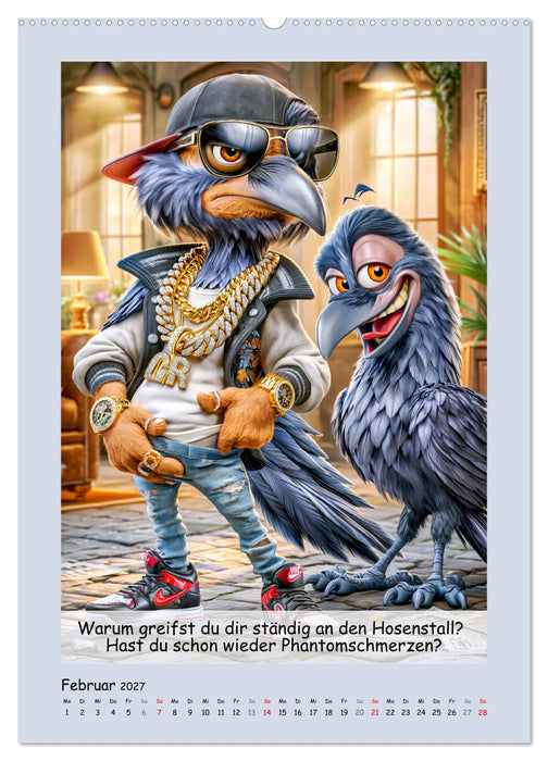 Gemeine Raben. Moralisch flexibel und frech (CALVENDO Premium Wandkalender 2027)