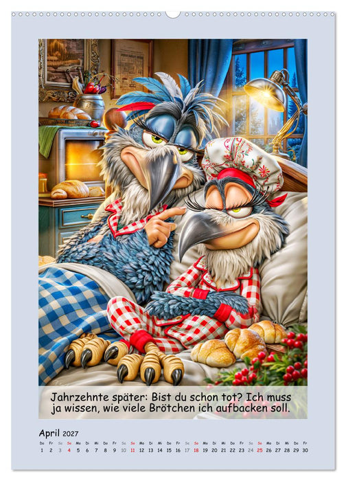 Gemeine Raben. Moralisch flexibel und frech (CALVENDO Premium Wandkalender 2027)