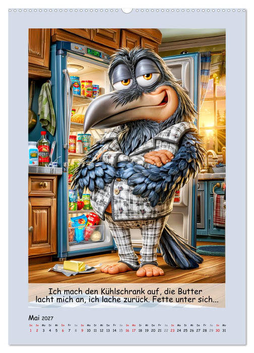 Gemeine Raben. Moralisch flexibel und frech (CALVENDO Premium Wandkalender 2027)