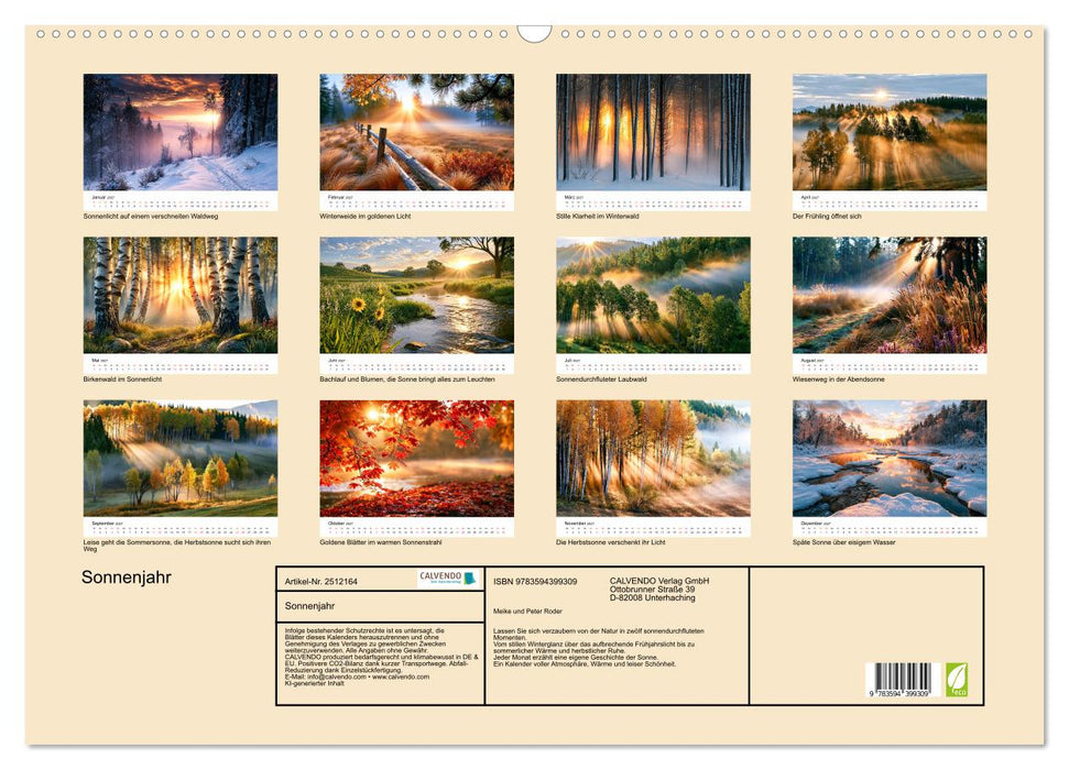 Sonnenjahr (CALVENDO Wandkalender 2027)