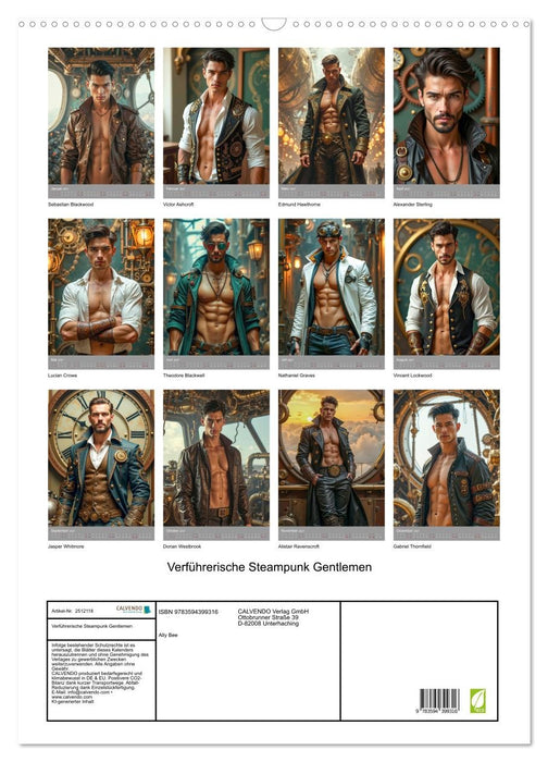 Verführerische Steampunk Gentlemen (CALVENDO Wandkalender 2027)