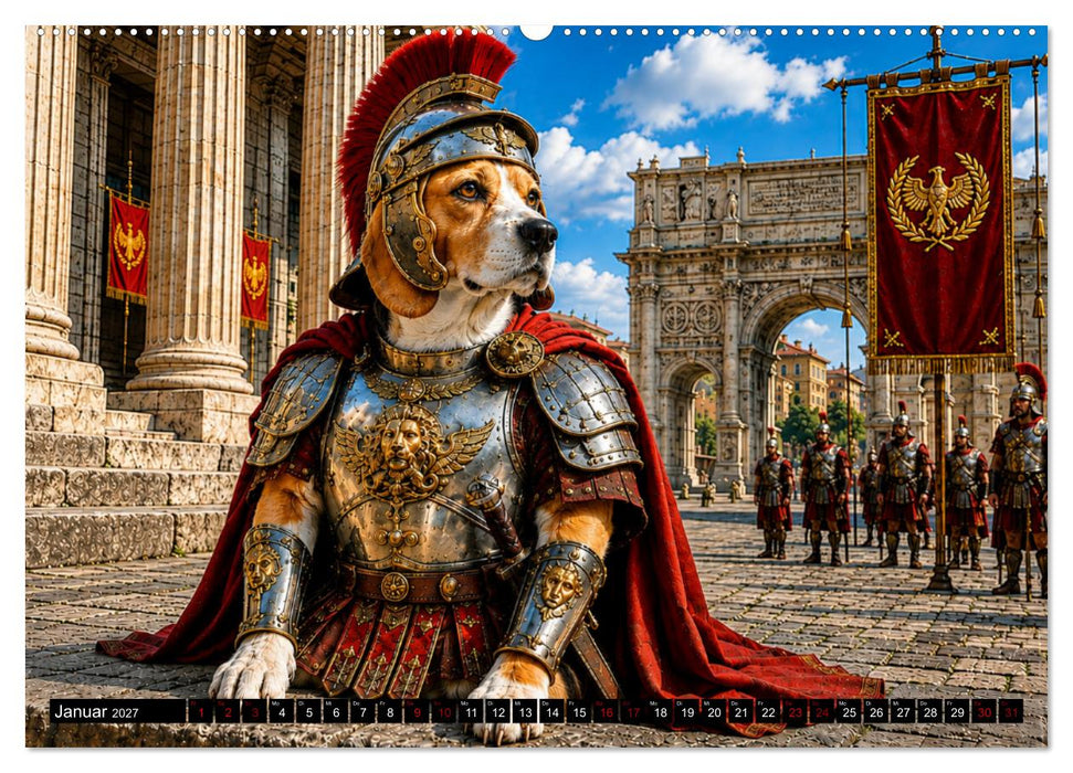 Beagle auf Zeitreise (CALVENDO Premium Wandkalender 2027)