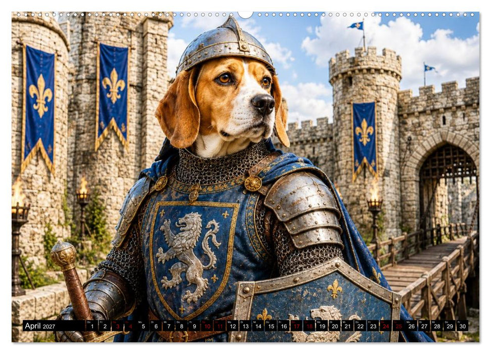 Beagle auf Zeitreise (CALVENDO Premium Wandkalender 2027)