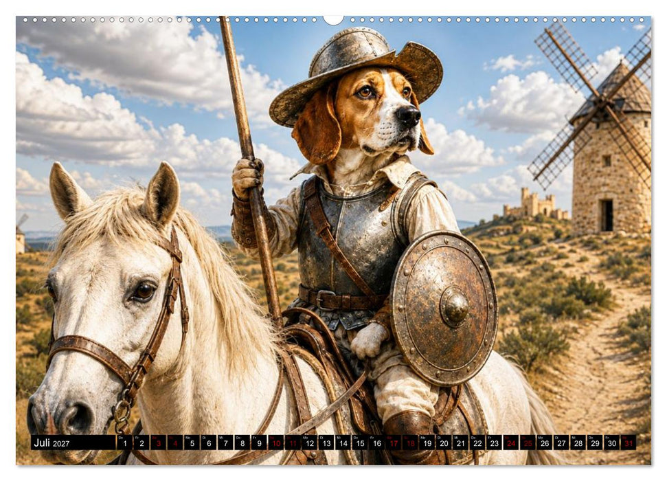 Beagle auf Zeitreise (CALVENDO Premium Wandkalender 2027)