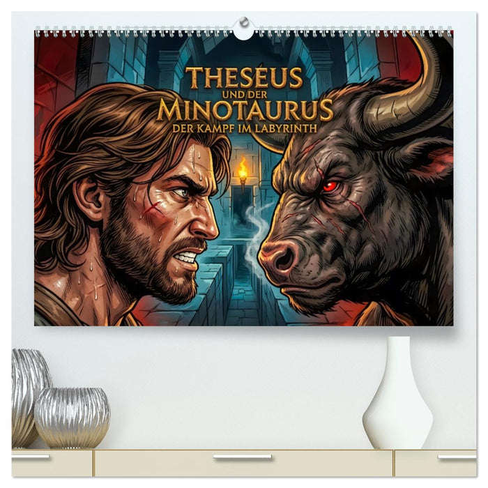 Theseus und der Minotaurus - Der Kampf im Labyrinth (CALVENDO Premium Wandkalender 2027)