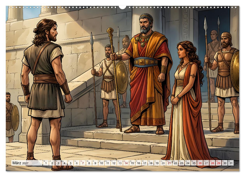 Theseus und der Minotaurus - Der Kampf im Labyrinth (CALVENDO Premium Wandkalender 2027)
