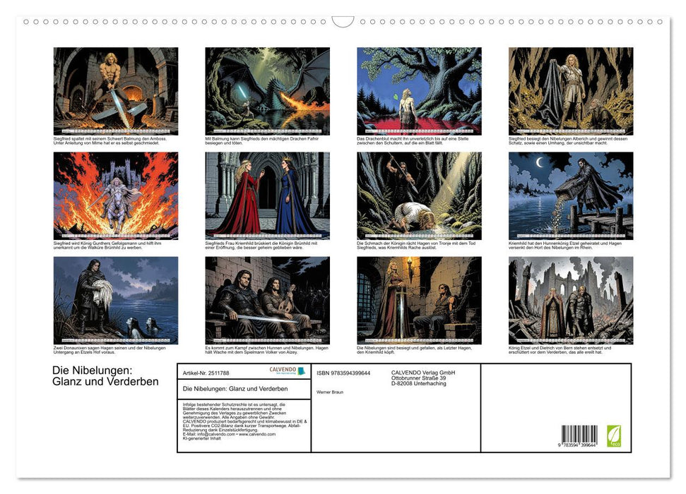 Die Nibelungen: Glanz und Verderben (CALVENDO Wandkalender 2027)
