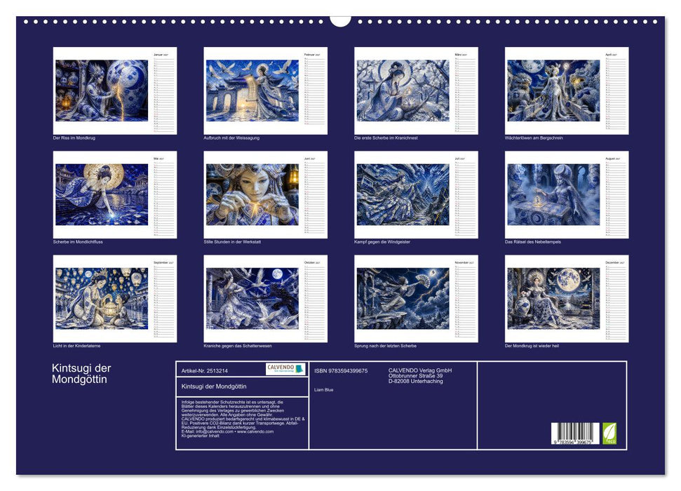 Kintsugi der Mondgöttin (CALVENDO Wandkalender 2027)