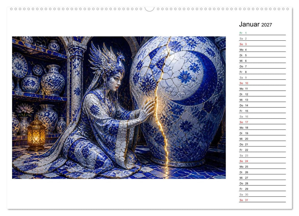 Kintsugi der Mondgöttin (CALVENDO Wandkalender 2027)
