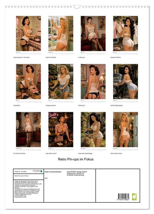 Retro Pin-ups im Fokus (CALVENDO Wandkalender 2027)