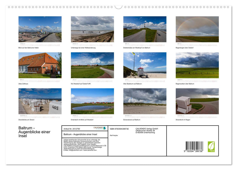 Baltrum - Augenblicke einer Insel (CALVENDO Premium Wandkalender 2027)