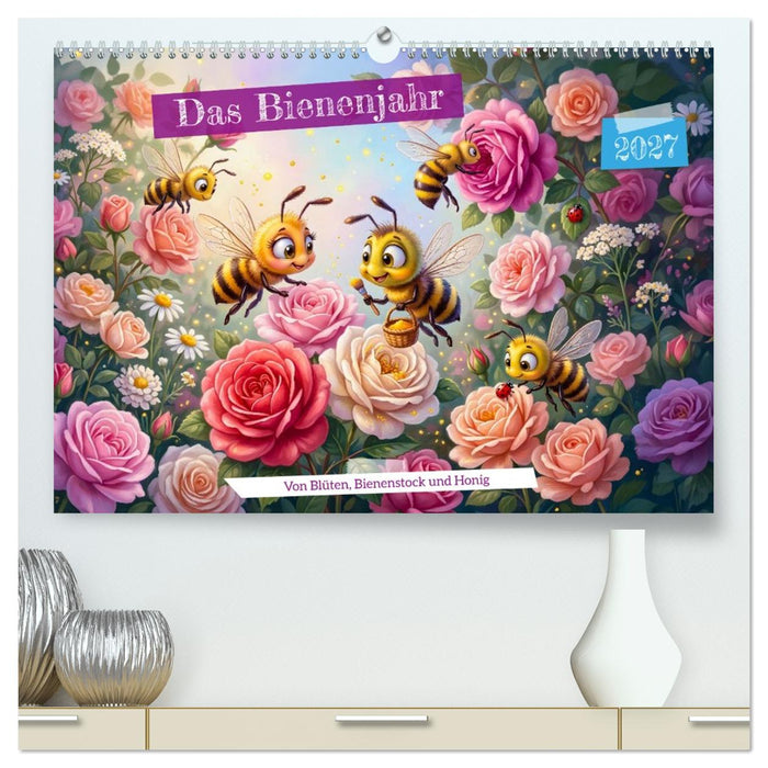 Das Bienenjahr - Von Blüten, Bienenstock und Honig (CALVENDO Premium Wandkalender 2027)