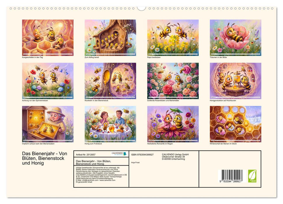 Das Bienenjahr - Von Blüten, Bienenstock und Honig (CALVENDO Premium Wandkalender 2027)