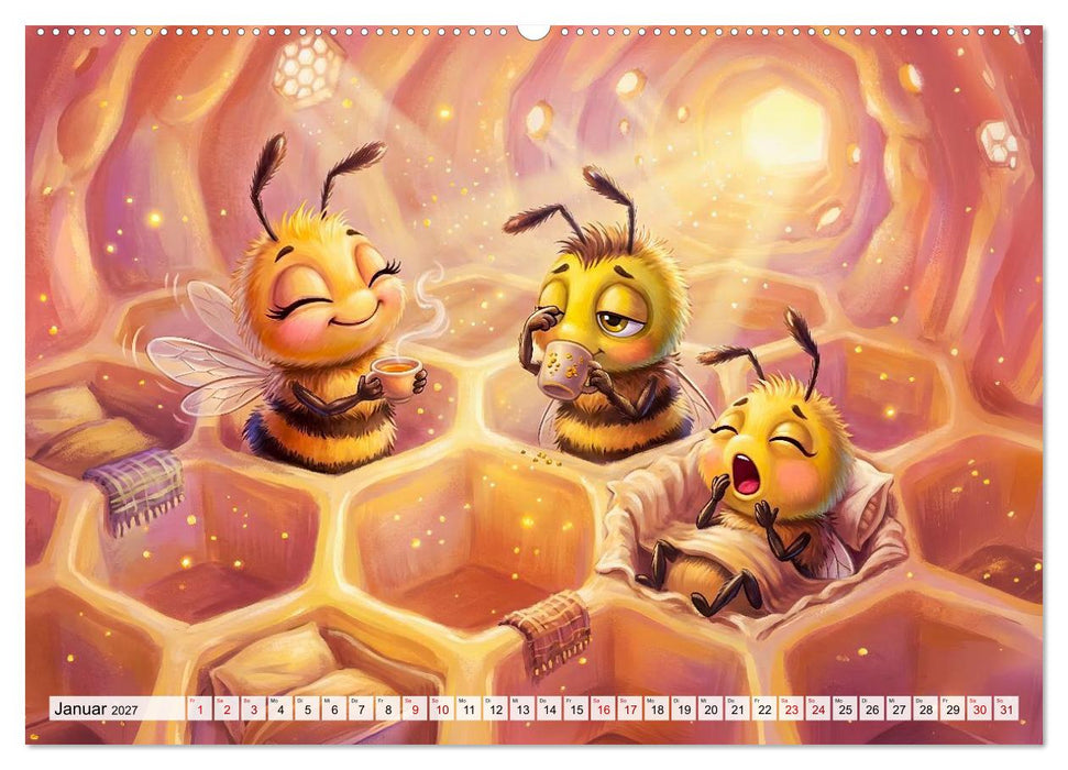 Das Bienenjahr - Von Blüten, Bienenstock und Honig (CALVENDO Premium Wandkalender 2027)