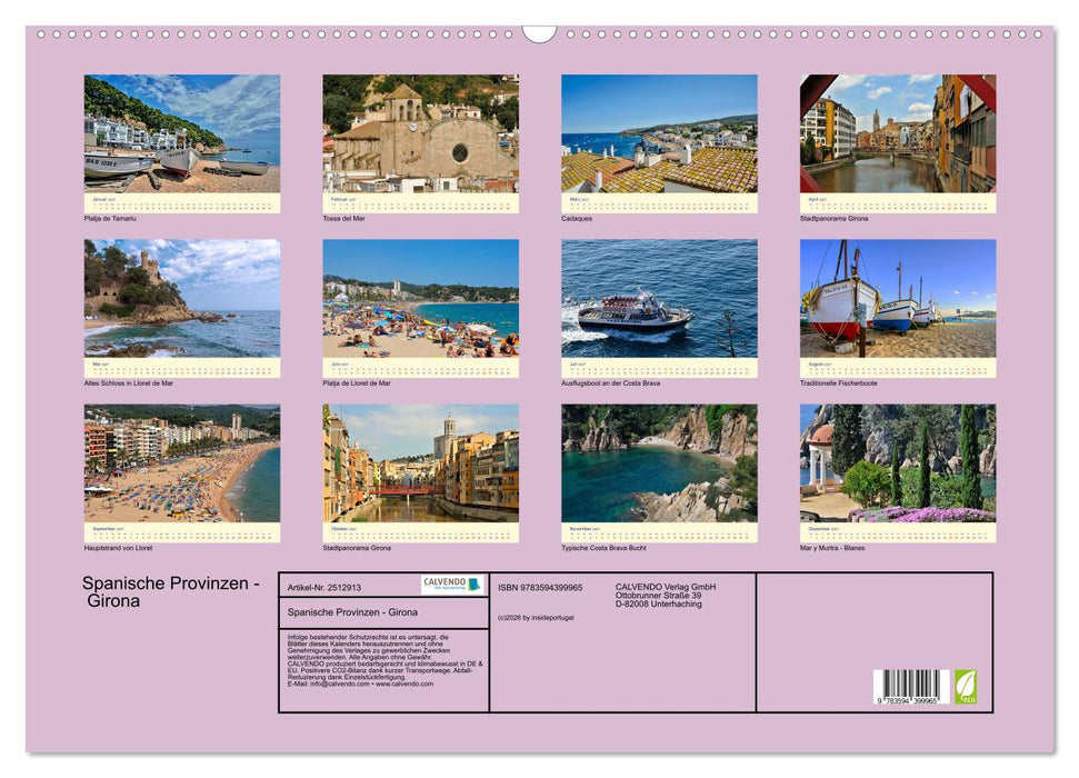 Spanische Provinzen - Girona (CALVENDO Wandkalender 2027)