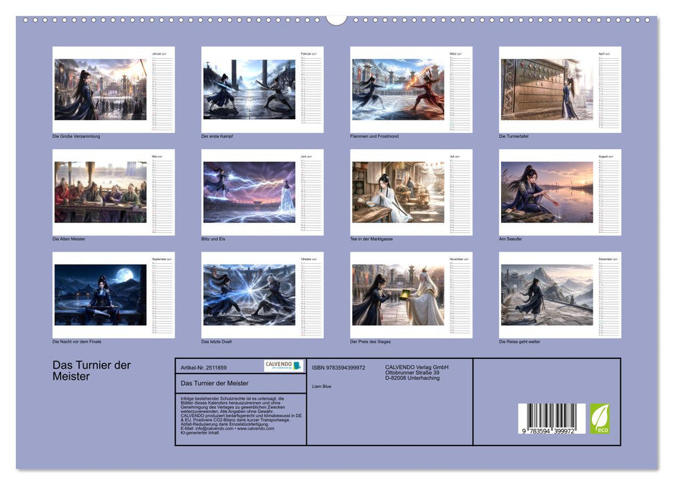 Das Turnier der Meister (CALVENDO Premium Wandkalender 2027)