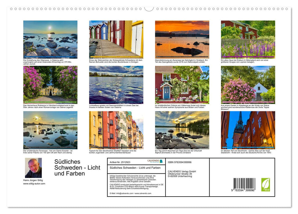 Südliches Schweden - Licht und Farben (CALVENDO Wandkalender 2027)