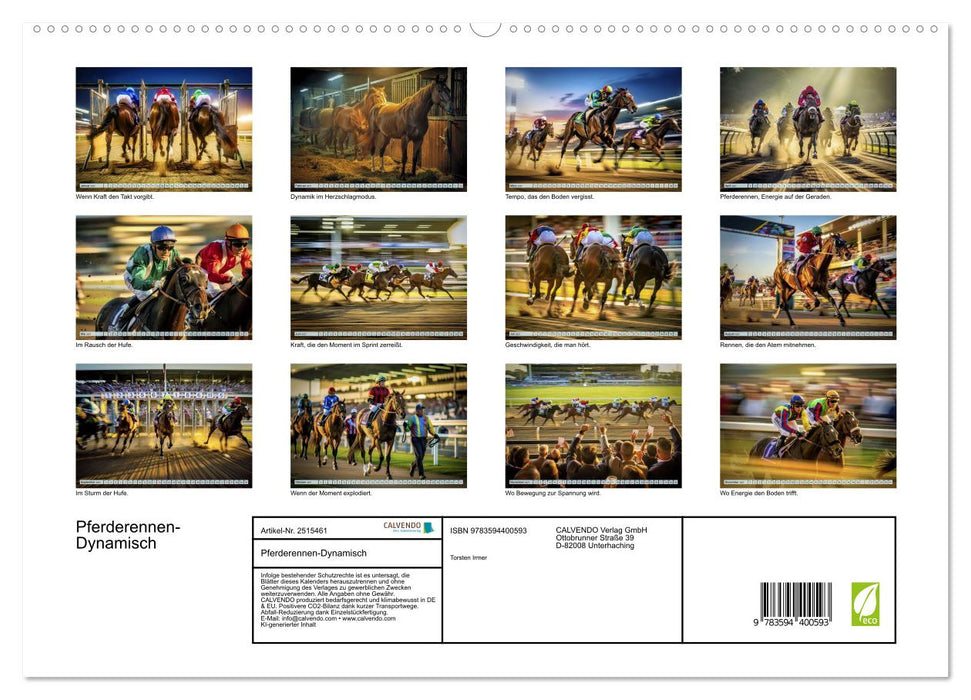 Pferderennen-Dynamisch (CALVENDO Premium Wandkalender 2027)