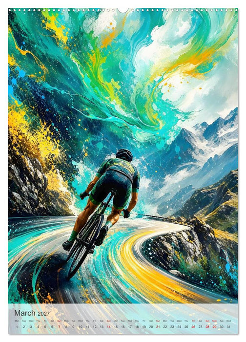 Painted by Speed. Explosive Road Cycling Art. (CALVENDO Premium-Calendar 2027)