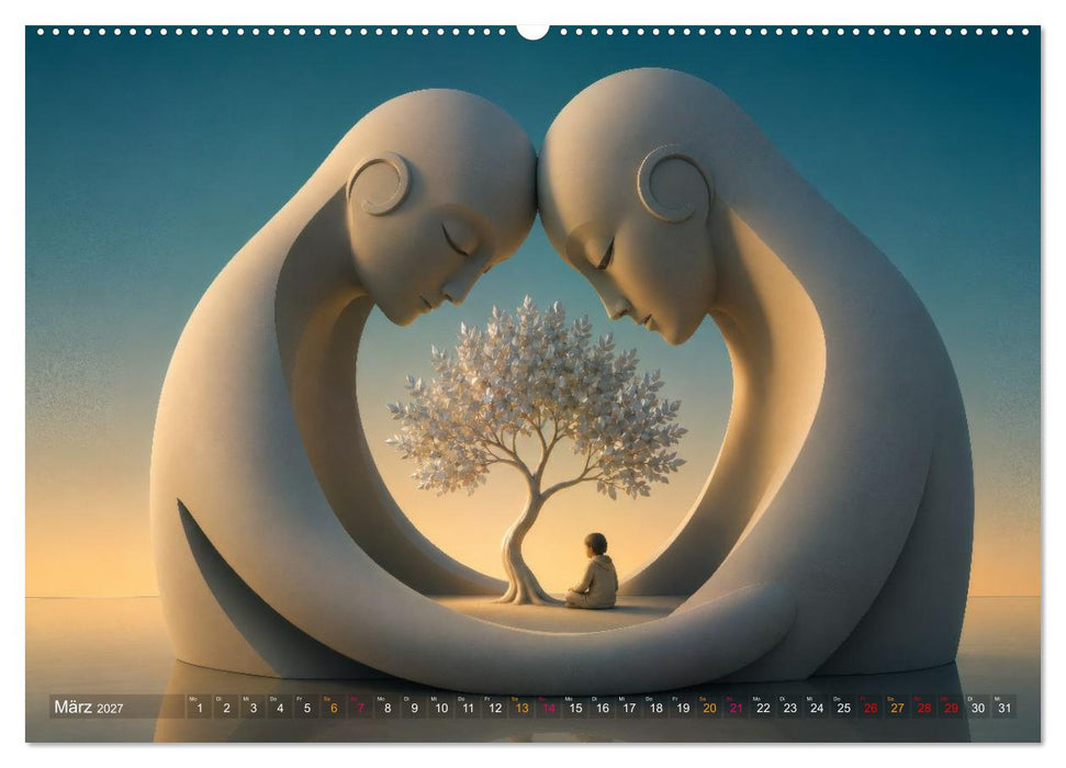 Skulpturen der Träume - Licht, Form und Bewegung (CALVENDO Premium Wandkalender 2027)