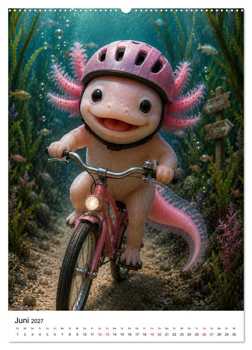 Axolotl durchs ganze Jahr (CALVENDO Premium Wandkalender 2027)