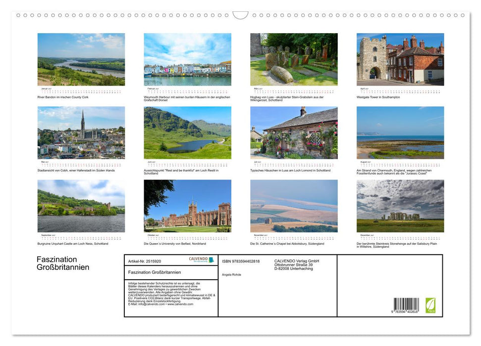 Faszination Großbritannien (CALVENDO Wandkalender 2027)