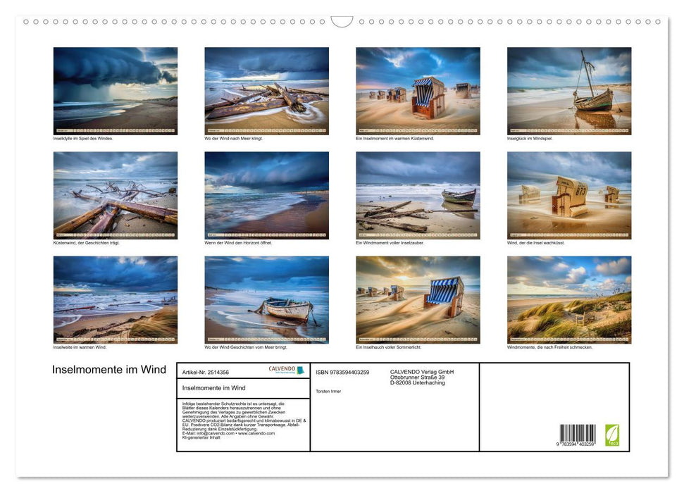 Inselmomente im Wind (CALVENDO Wandkalender 2027)