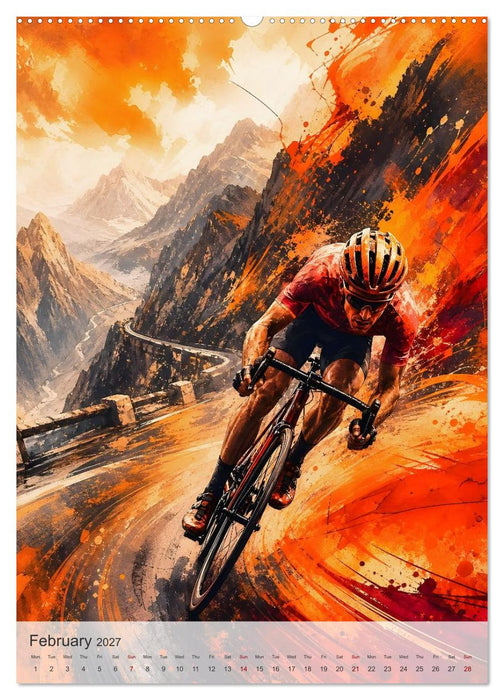 Painted by Speed. Explosive Road Cycling Art. (CALVENDO Monthly Calendar 2027)