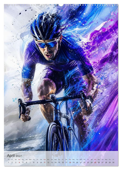 Painted by Speed. Explosive Road Cycling Art. (CALVENDO Monthly Calendar 2027)