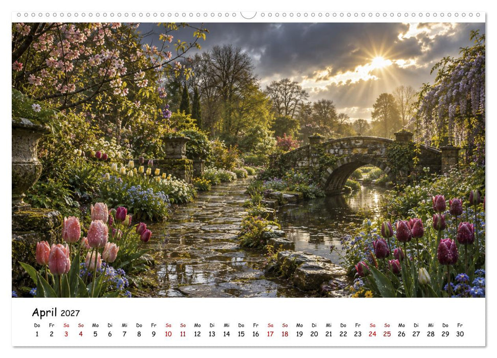 Verwunschene Gärten - Geheimnisvolle Gartenwelten (CALVENDO Wandkalender 2027)