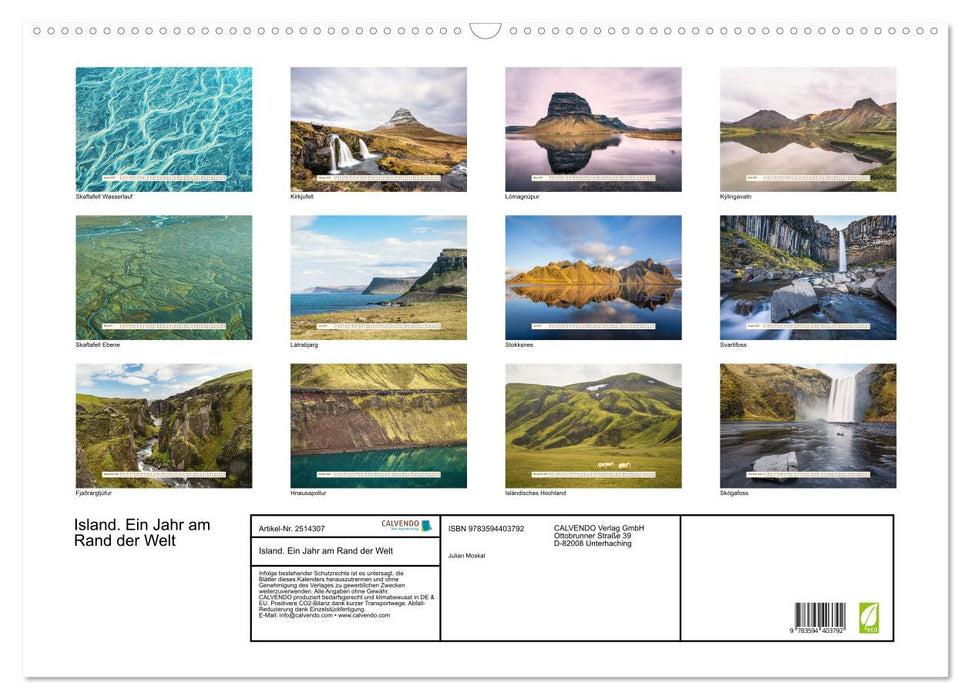 Island. Ein Jahr am Rand der Welt (CALVENDO Wandkalender 2027)
