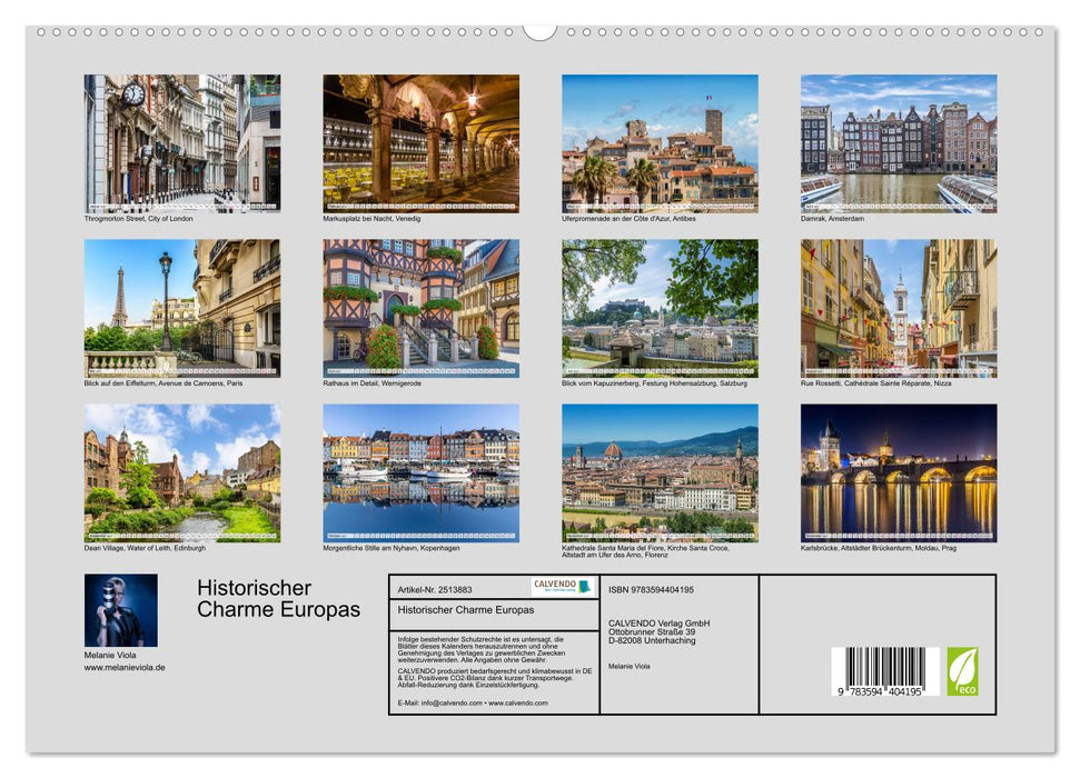 Historischer Charme Europas (CALVENDO Premium Wandkalender 2027)